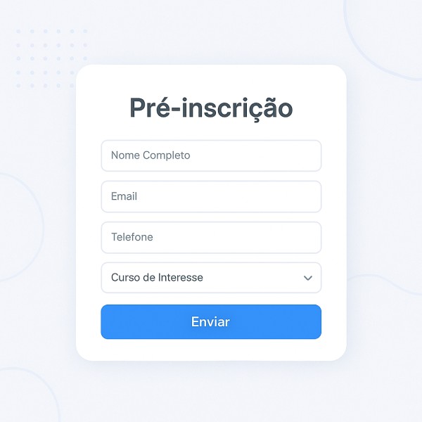 Formulário de Pré-Inscrição nas Formações